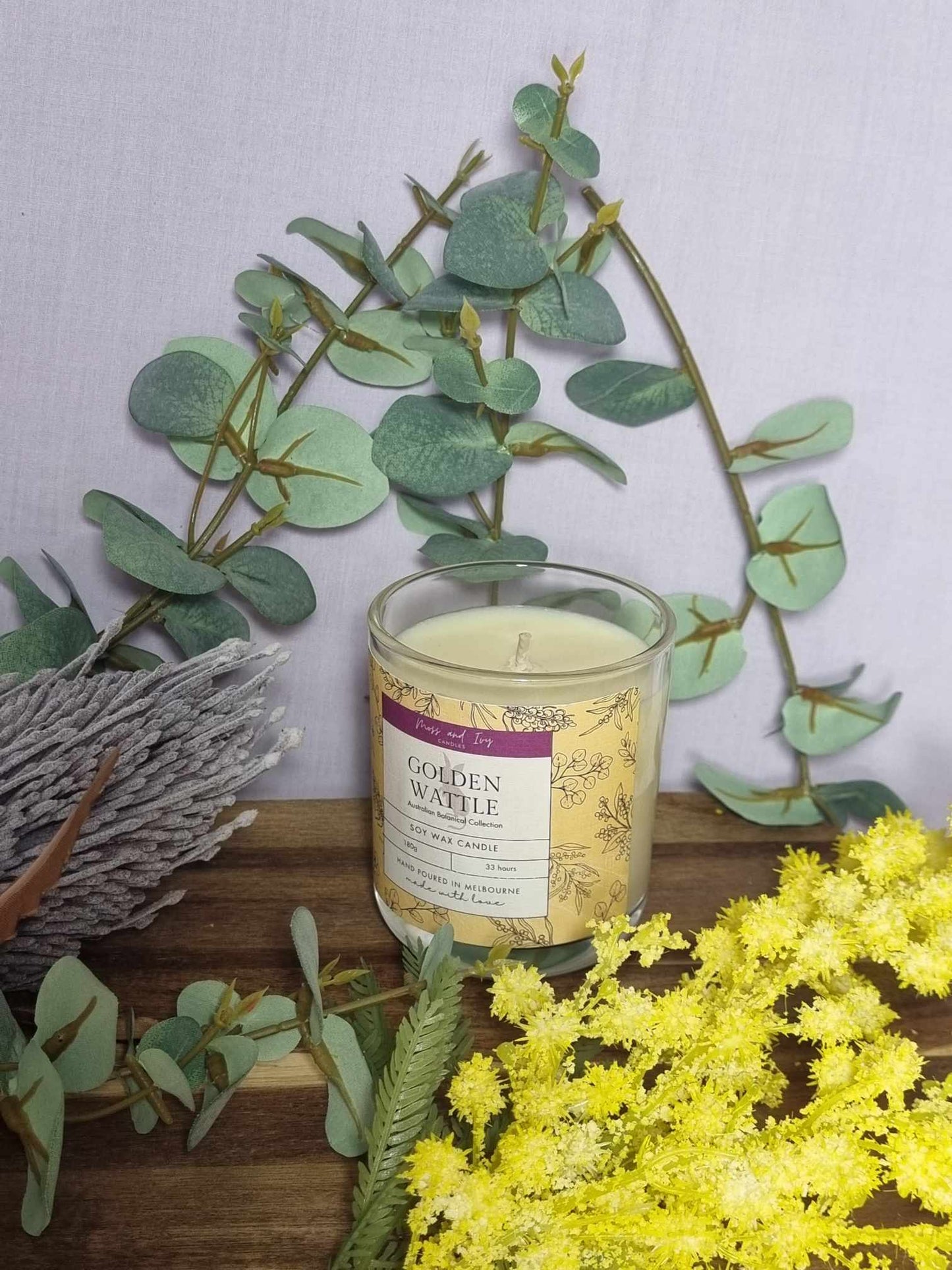 Golden Wattle Candle