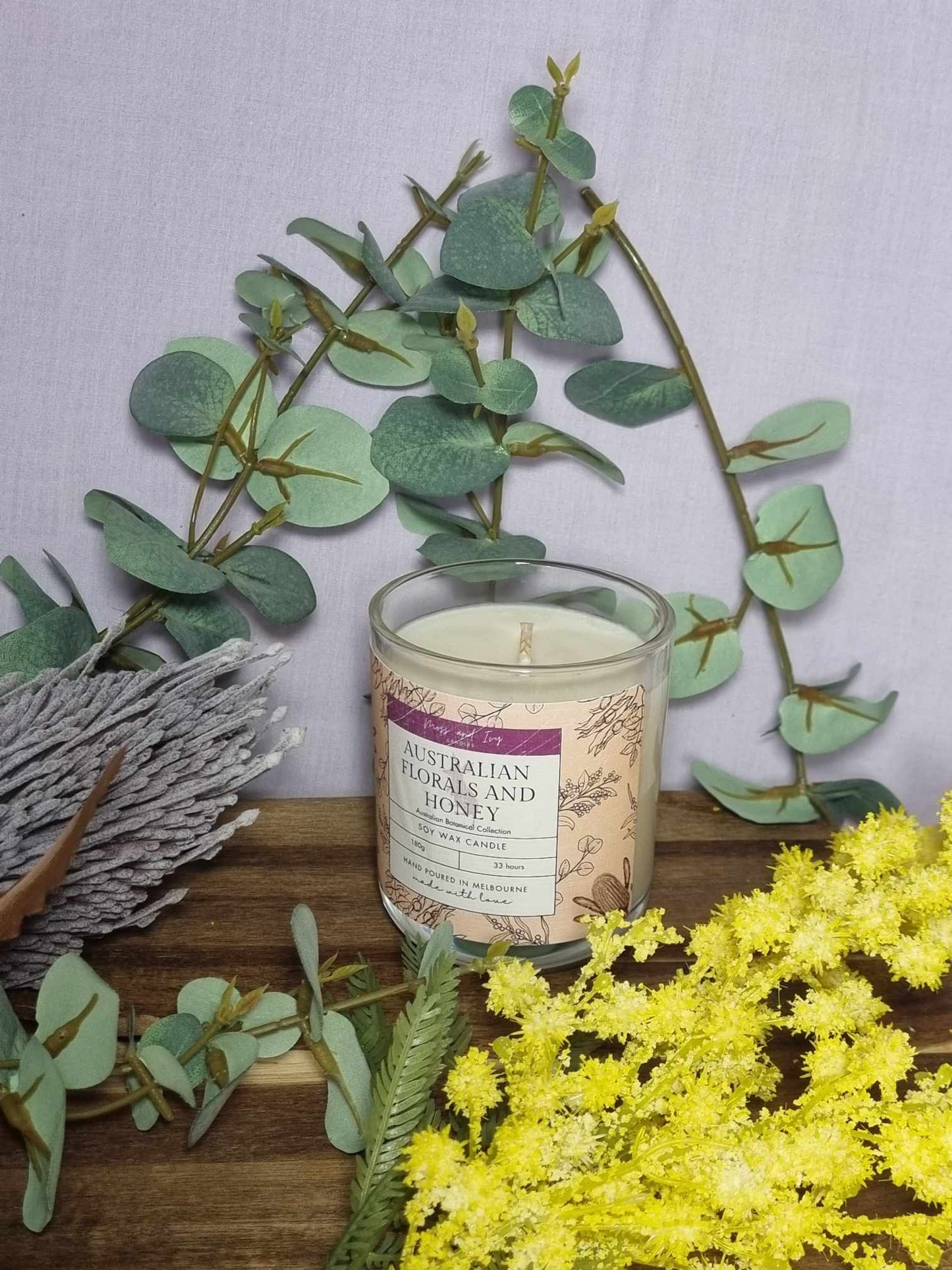 Australian Florals and Honey Candle