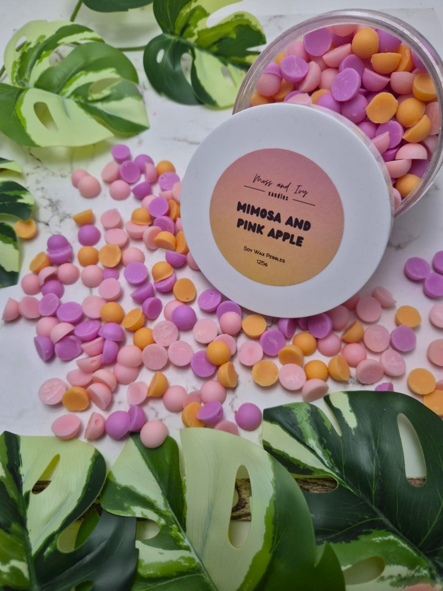 Mimosa and Pink Apple Wax Pebbles